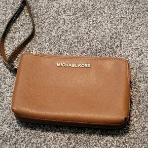 Michael Kors Brown Wristlet